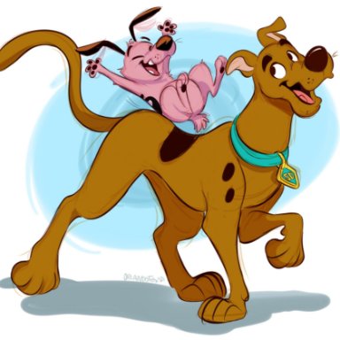 orlandofox, courage the cowardly dog (character), scooby-doo, cartoon network, courage the cowardly dog, creative commons, hanna-barbera, scooby-doo (series), beagle, canid, canine, canis, domestic dog, great dane, hunting dog