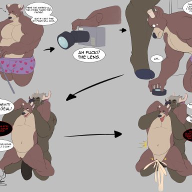 terrethemageslayer, blitzen, cupid (reindeer), capreoline, cervid, mammal, age difference, andromorph, andromorph/male, andromorph penetrated, anthro, anthro on anthro, belly, bodily fluids, boxers only