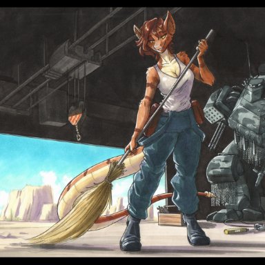 ewgengster (artist), bethesda softworks, fallout, canid, canine, canis, coyote, hybrid, mammal, night stalker (fallout), pit viper, rattlesnake, reptile, scalie, snake