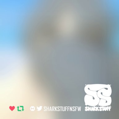 sharkstuff, gail (sharkstuff), carpet shark, fish, marine, shark, whale shark, anthro, anus, bent over, big butt, bodily fluids, breath, butt, close-up