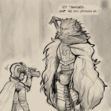 daftpatriot, blaidd (elden ring), elden ring, fromsoftware, canid, canine, canis, human, mammal, wolf, ambiguous gender, anthro, armor, biped, breastplate