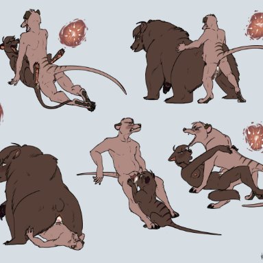 heavensdoor, rosie (heavensdoor), thylus, brown bear, canid, canine, canis, dasyuromorph, grizzly bear, mammal, marsupial, thylacine, ursid, ursine, wolf