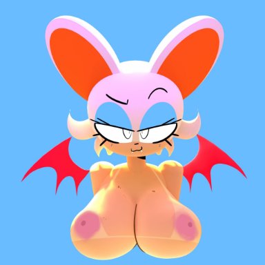 cassette spicy, rouge the bat, sega, sonic the hedgehog (series), chiropteran, mammal, anthro, areola, bedroom eyes, big areola, big breasts, big nipples, breasts, clothing, female