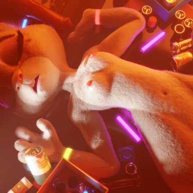 pochemu, judy hopps, disney, zootopia, lagomorph, leporid, mammal, rabbit, 4 fingers, accessory, after party, alcohol, anthro, beverage, beverage can