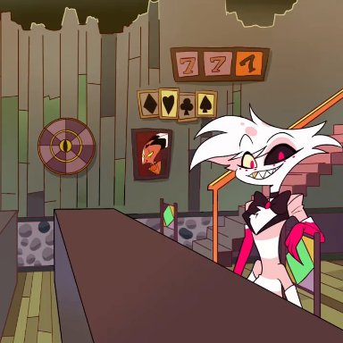 centinel303, angel dust, blitzo (helluva boss), husk (hazbin hotel), niffty (hazbin hotel), hazbin hotel, helluva boss, the town with no name, animal humanoid, arachnid, arachnid humanoid, arthropod, arthropod humanoid, demon, domestic cat
