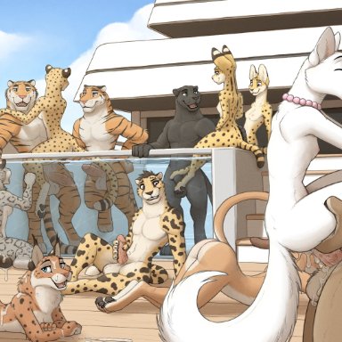 jishinu, cheetah, cougar, domestic cat, felid, feline, felis, leopard, lion, lynx, mammal, pantherine, serval, tiger, anthro