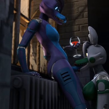 hstudios, vladoknoaz113, fan character, original characters, five nights at freddy's, source filmmaker, robot, 30fps, 720p, alcohol, anthro, anthro on anthro, anthro penetrated, anthro penetrating, anthro penetrating anthro