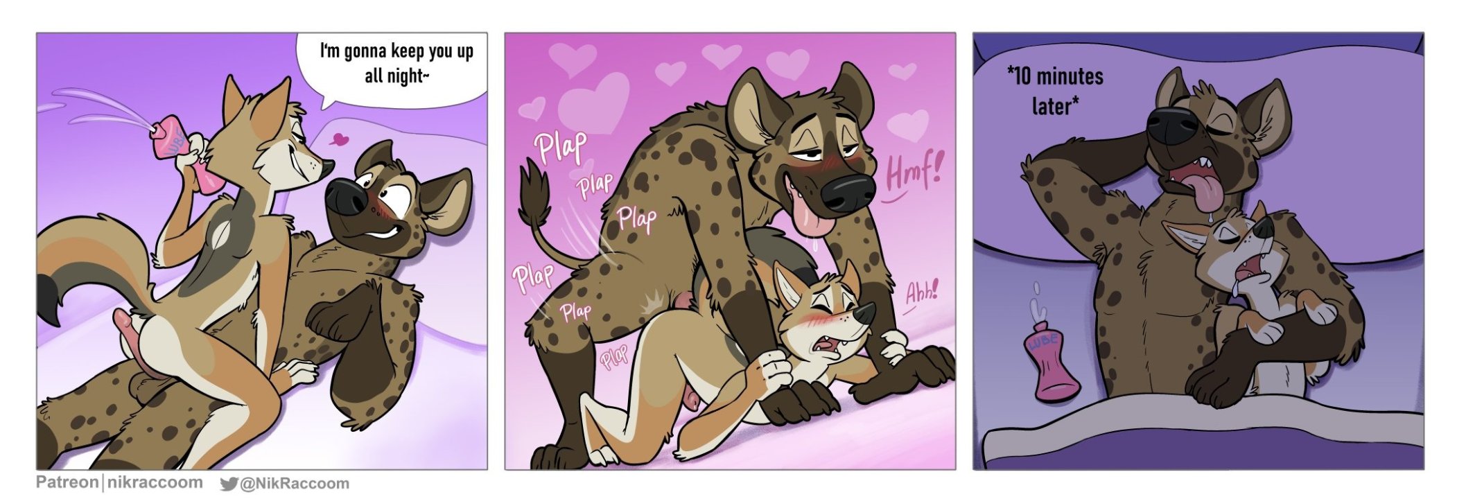 Furry 34 com / nikraccoom, hyena, mammal, <3, after sex