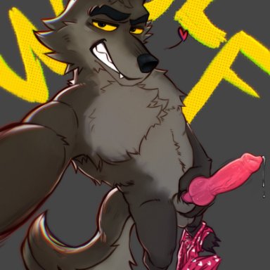 worecan, mr. wolf (the bad guys), dreamworks, the bad guys, canid, canine, canis, mammal, wolf, <3, animal genitalia, animal penis, anthro, balls, bodily fluids