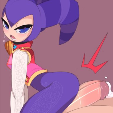 captainkirb, nights, nights into dreams, human, humanoid, mammal, nightmaren, ambiguous gender, big penis, bodily fluids, brown background, clothed, clothed/nude, clothing, cum