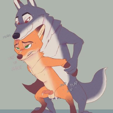 machathree, nick wilde, disney, zootopia, canid, canine, canis, fox, mammal, red fox, wolf, 3 toes, 4 fingers, anal, anal penetration