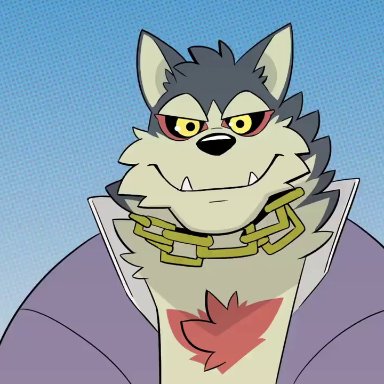 hikazedragon, sound warning, garmr, tokyo afterschool summoners, canid, canine, canis, domestic dog, mammal, anthro, black sclera, cute expression, dialogue, fur, japanese