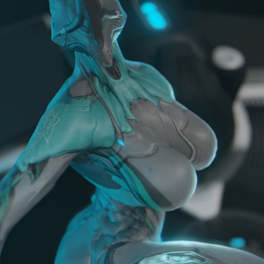 niki3d, sound warning, nyx (warframe), warframe, human, humanoid, mammal, prime warframe, robot, robot humanoid, 3d (artwork)3d, big breasts, big butt, big penis, breast jiggle